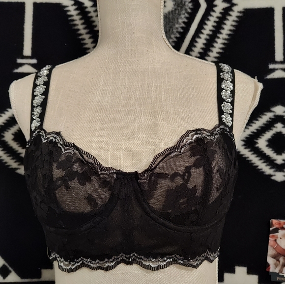 🖤 EUC Victoria's Secret Dream Angels Push Up W/O Padding Unlined Plunge Bra, 34 - Picture 4 of 16